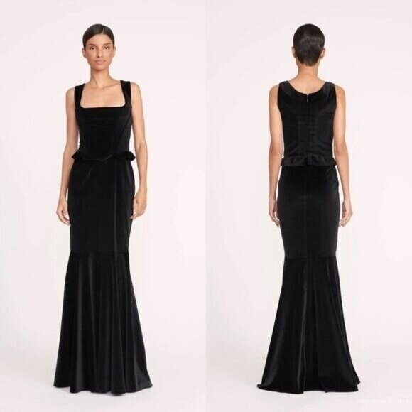 STAUD Dresses & Skirts - Staud Corset Lorelai Velvet Maxi Dress Gown